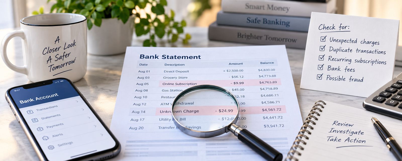 How to Review Your Bank Statement and Catch Unexpected Charges