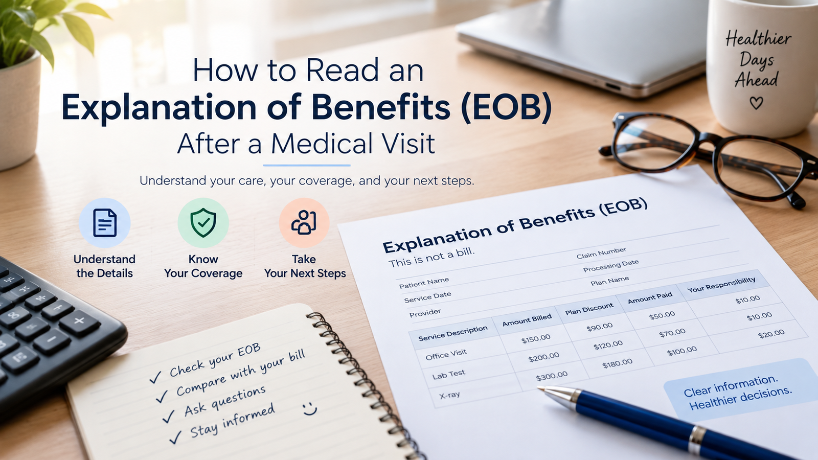 How to Read an Explanation of Benefits (EOB) After a Medical Visit